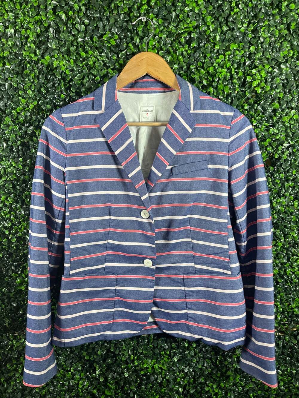 Gap, The Academy Blazer, Blue, Pink Women’s Size 4